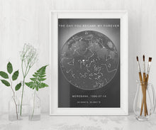 Load image into Gallery viewer, Moon Effect Star Map